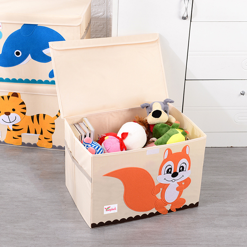 Folding Kids Storage Box with Lid - Image 2