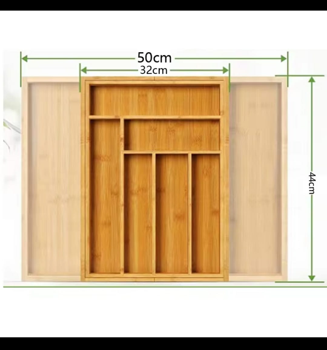 Multifunctional Bamboo drawer organizer - Image 2